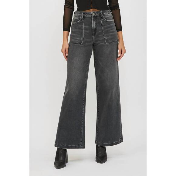 HIDDEN Denim - NEW HIDDEN carpenter wide leg jeans in grey wash